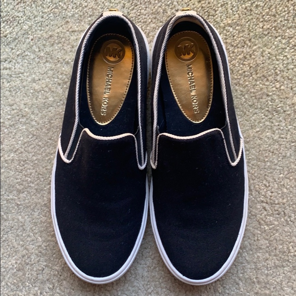 Michael Kors Sneakers Black Canvas Size 8